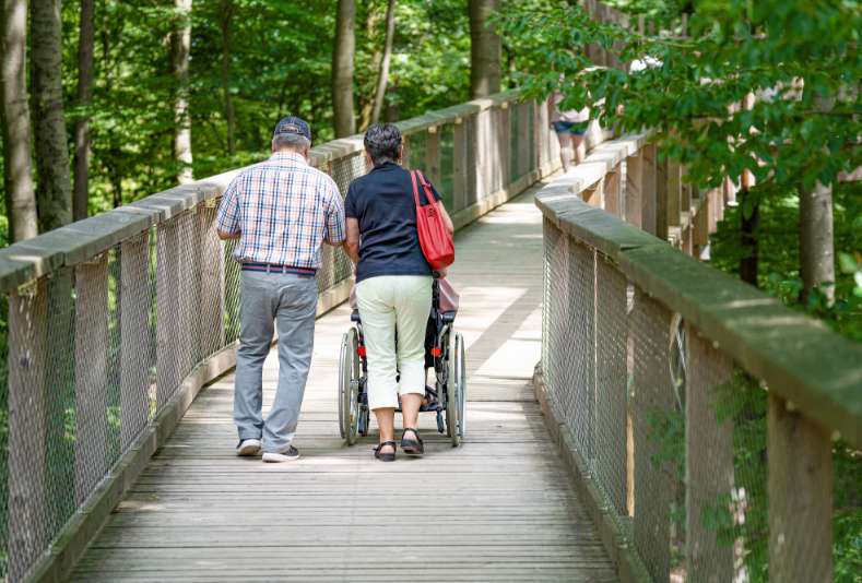 Les installations sont très accessibles, les personnes âgées ou les visiteurs à mobilité réduite peuvent également visiter le Chemin des Cimes.